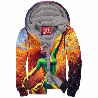 Comic Zip-Fleece-Hoodie, Jean Grey Zip-Fleece-Hoodie, X-men Zip-Fleece-Hoodie