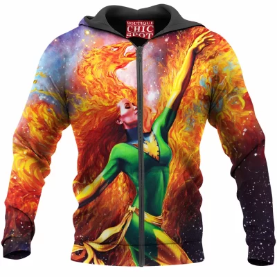 Comic Zip-Hoodie, Jean Grey Zip-Hoodie, X-men Zip-Hoodie