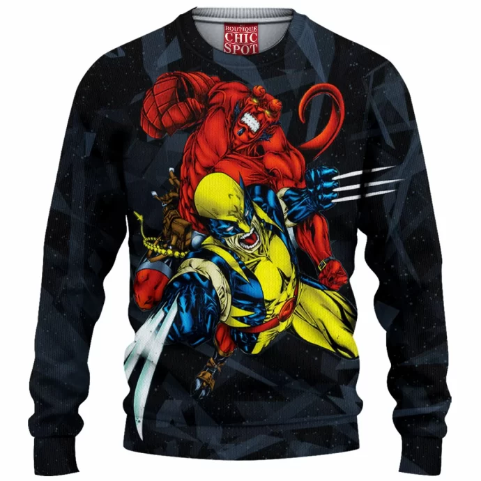 Wolverine Hellboy Knitted Sweater