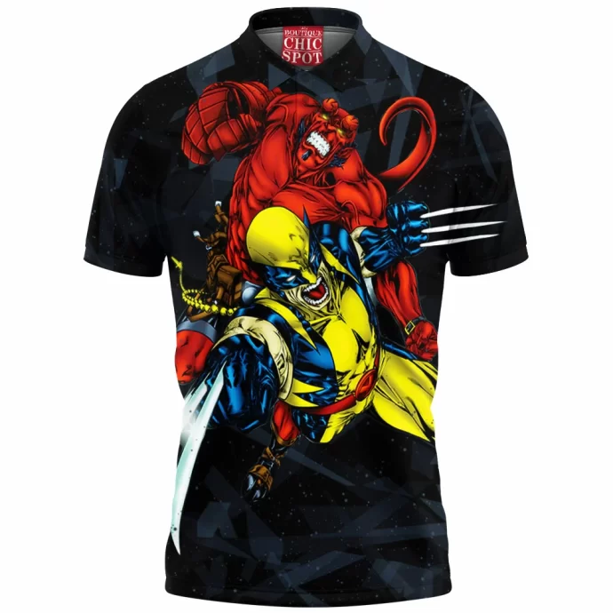 Wolverine Hellboy Polo Shirt