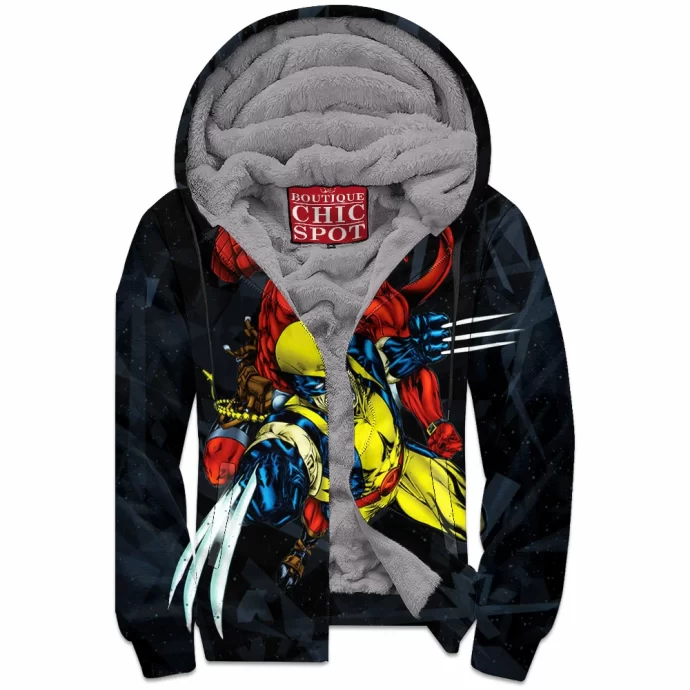 Wolverine Hellboy Zip Fleece Hoodie