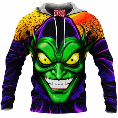Comic Fleece-Hoodie, Green Goblin Fleece-Hoodie