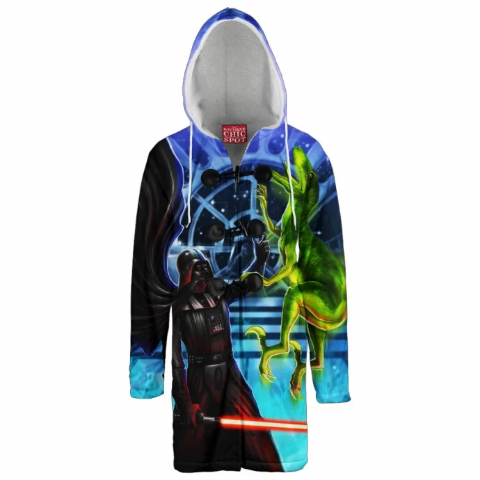 Darth Vader Vs Velociraptor Hooded Cloak Coat