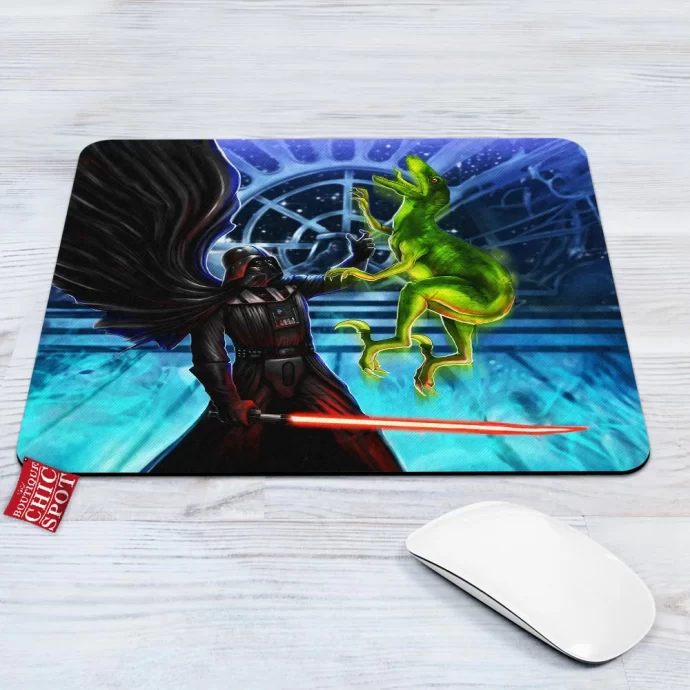 Darth Vader Vs Velociraptor Mouse Pad