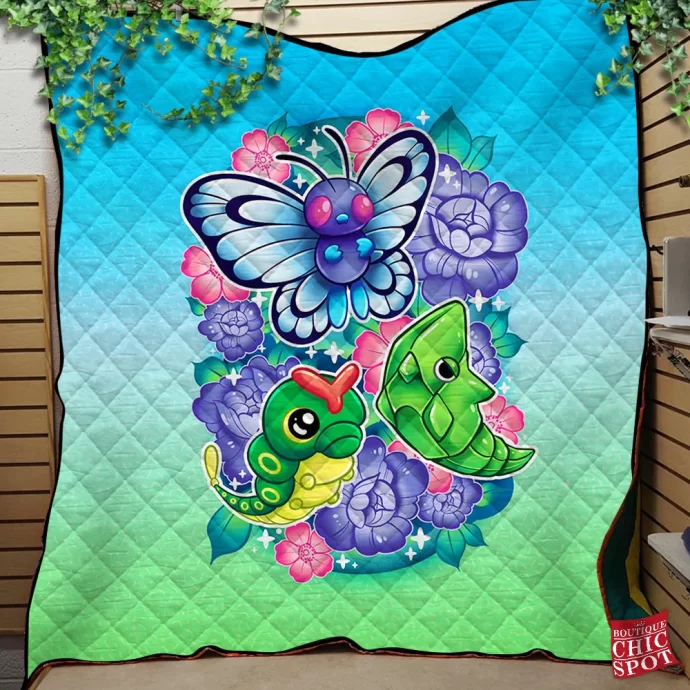 Caterpie Quilt Blanket