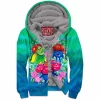 Anime Zip-Fleece-Hoodie, Pokemon Zip-Fleece-Hoodie, Oddish Zip-Fleece-Hoodie