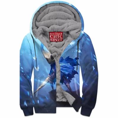 Game Zip-Fleece-Hoodie, Hollow Knight Zip-Fleece-Hoodie
