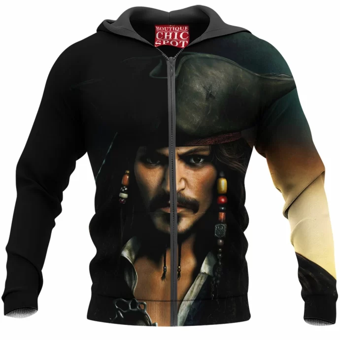 Captain Jack Sparrow Zip Hoodie