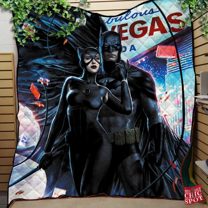 Batman Catwoman Quilt Blanket