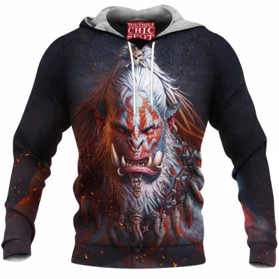 Dota Fleece-Hoodie, Warcraft Fleece-Hoodie, Game Fleece-Hoodie, Orc Fleece-Hoodie