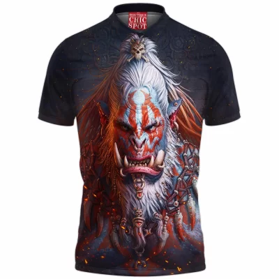 Dota Polo Shirt, Warcraft Polo Shirt, Game Polo Shirt, Orc Polo Shirt