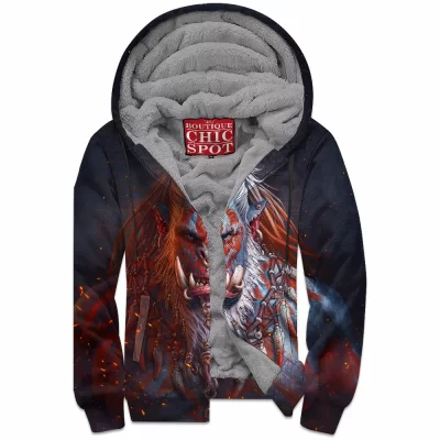 Dota Zip-Fleece-Hoodie, Warcraft Zip-Fleece-Hoodie, Game Zip-Fleece-Hoodie, Orc Zip-Fleece-Hoodie