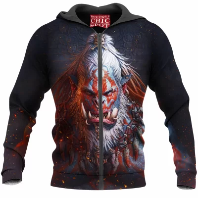 Dota Zip-Hoodie, Warcraft Zip-Hoodie, Game Zip-Hoodie, Orc Zip-Hoodie