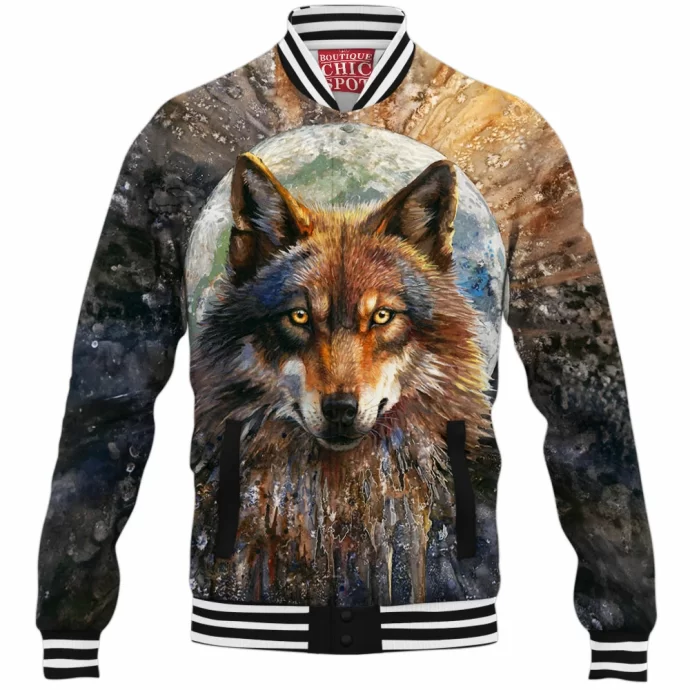 Fullmoon Wolf Baseball Jacket