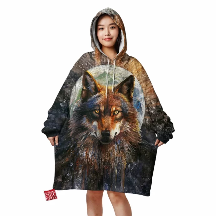 Fullmoon Wolf Blanket Hoodie