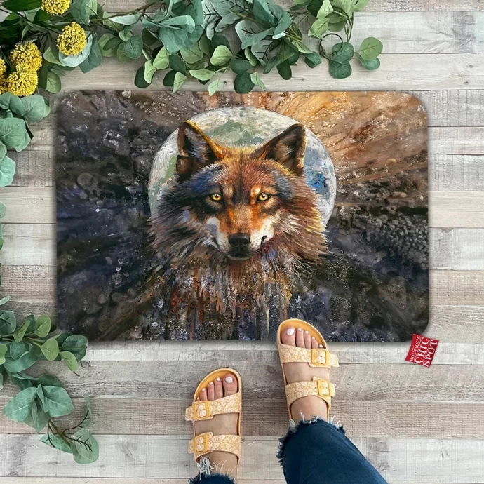 Fullmoon Wolf Doormat