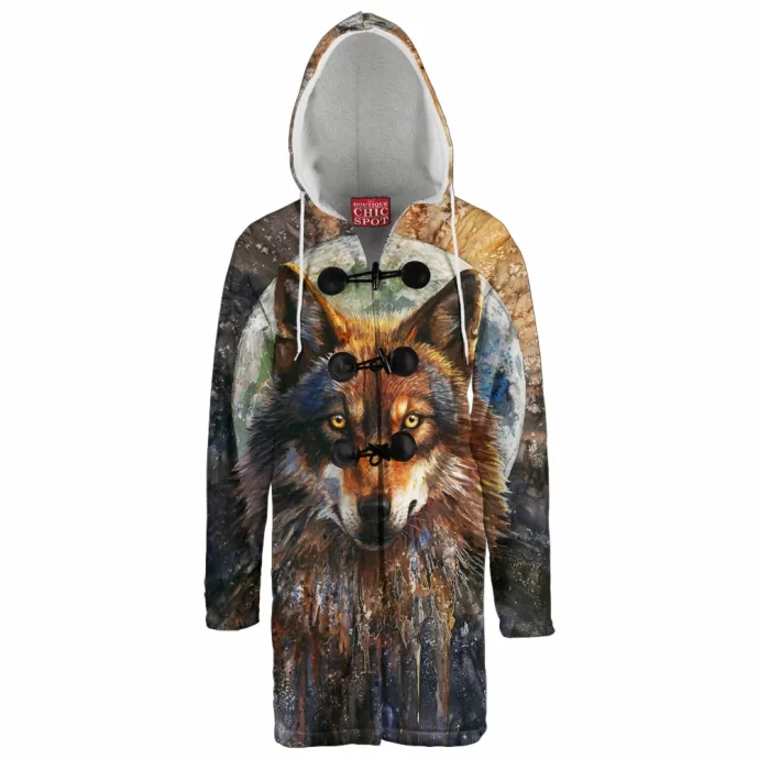 Fullmoon Wolf Hooded Cloak Coat