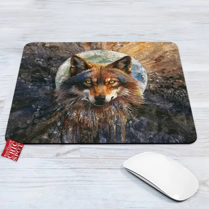 Fullmoon Wolf Mouse Pad