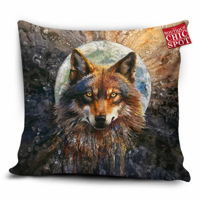 Fullmoon Wolf Pillow Cover