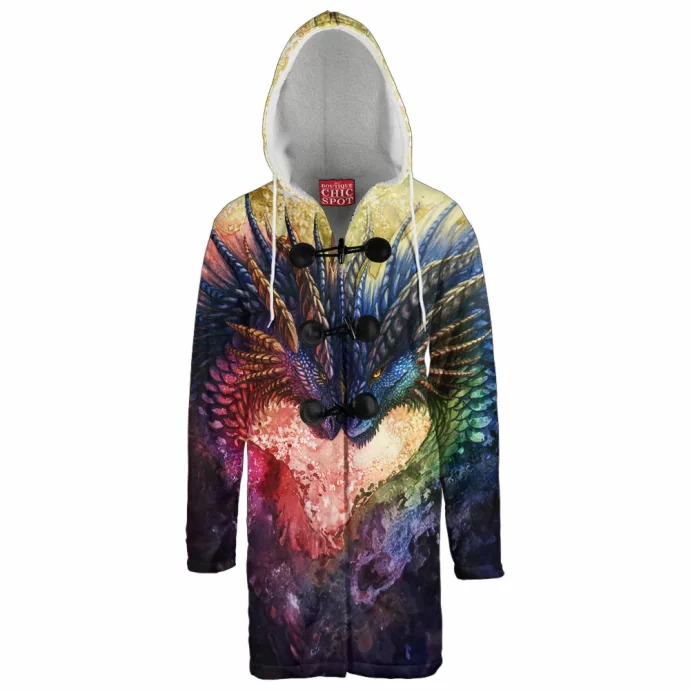 Colorful Dragons Hooded Cloak Coat