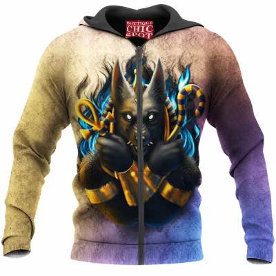 Anubis Zip-Hoodie, Fantasy Zip-Hoodie