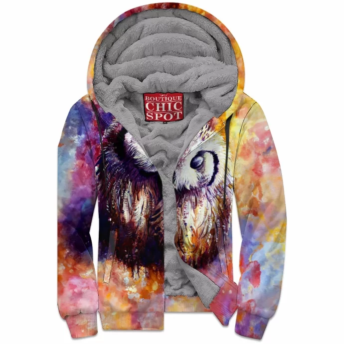 Owls Zip Fleece Hoodie