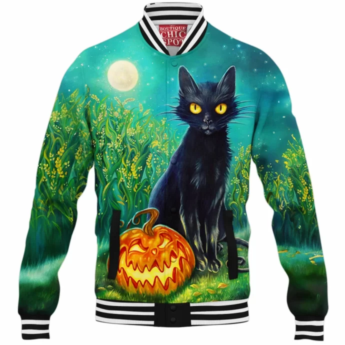 Black Cat Baseball Jacket