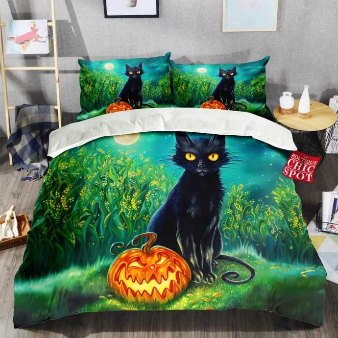 Black Cat Bedding Set