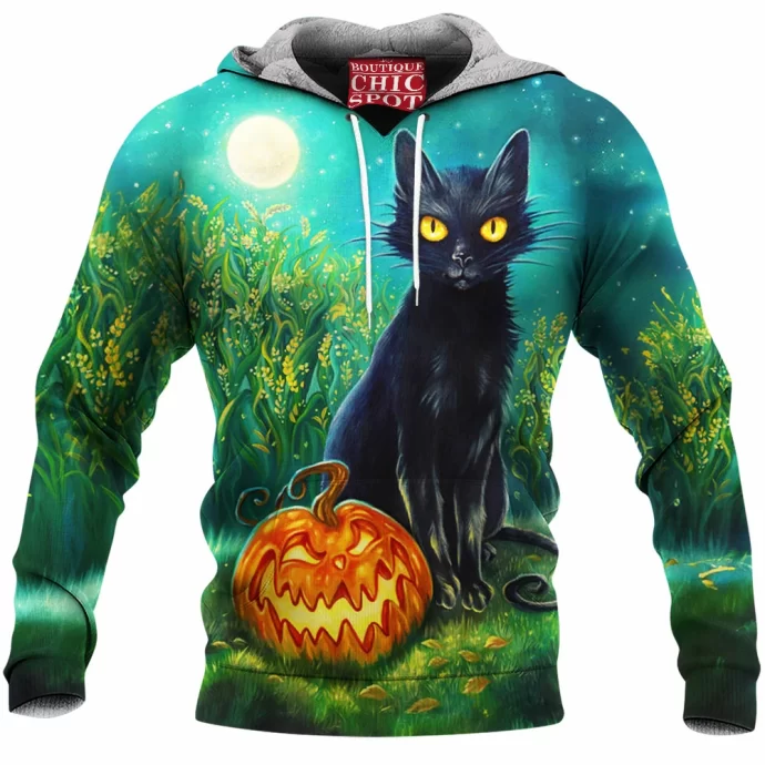 Black Cat Fleece Hoodie