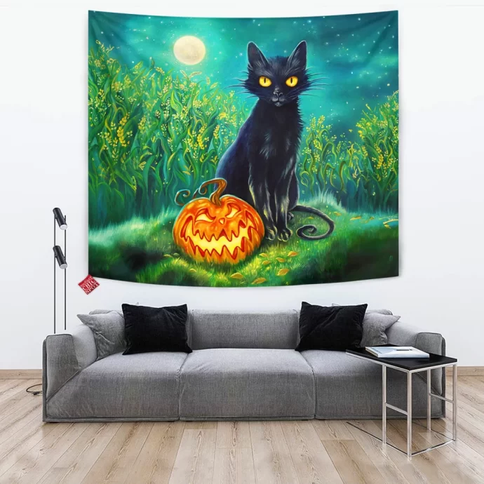 Black Cat Tapestry