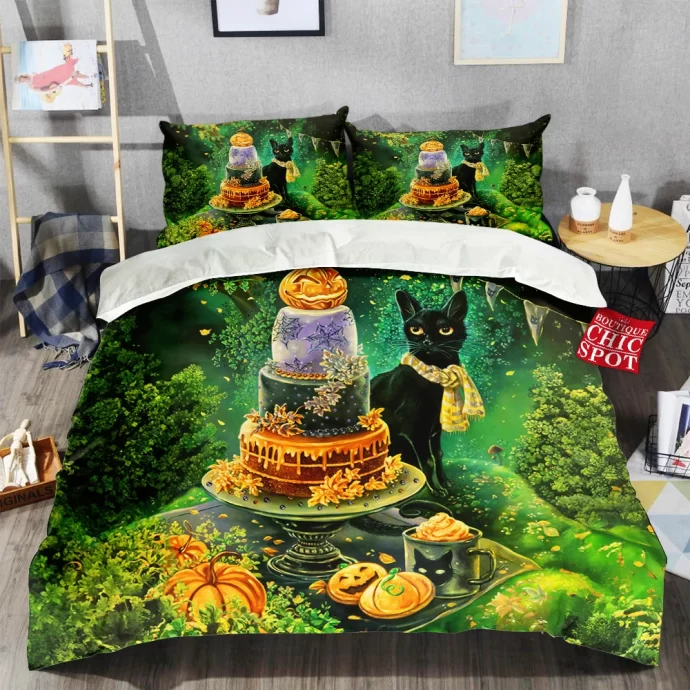 Black Cat Bedding Set