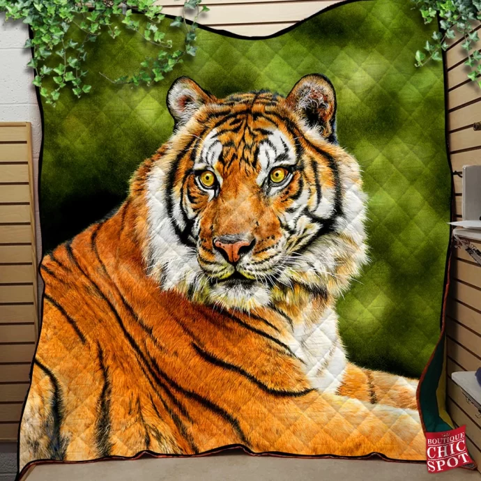 Sumatran Tiger Quilt Blanket