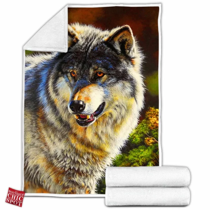 Wolf Fleece Blanket