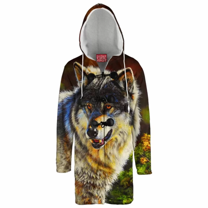 Wolf Hooded Cloak Coat