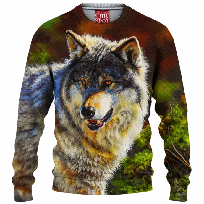 Wolf Knitted Sweater