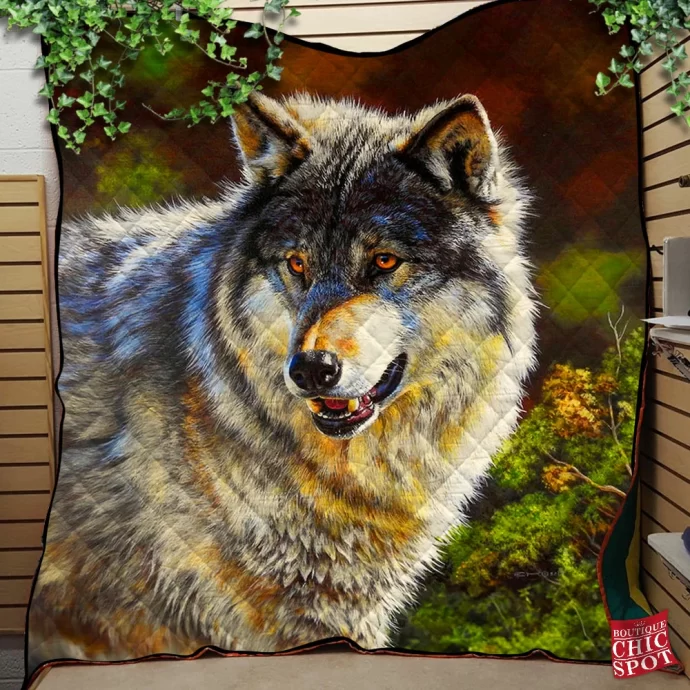 Wolf Quilt Blanket