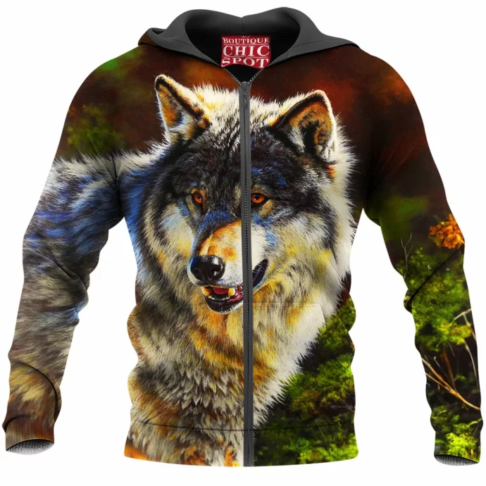 Wolf Zip Hoodie