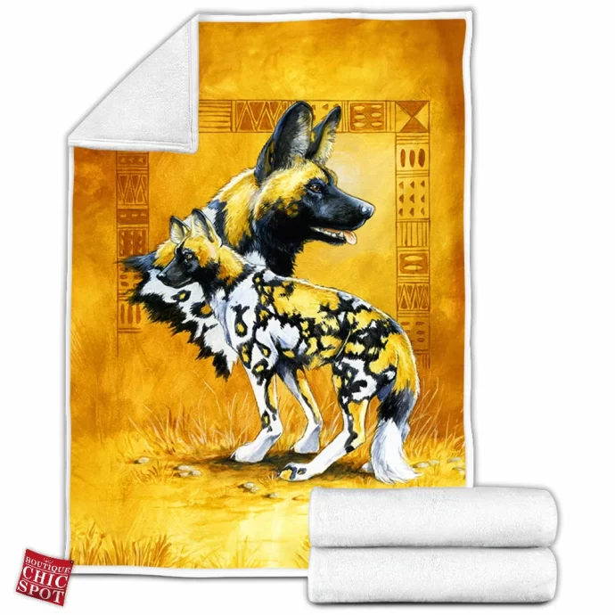 Wild Dog Fleece Blanket