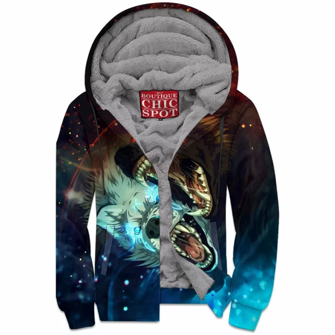 Magic Wolf Zip Fleece Hoodie