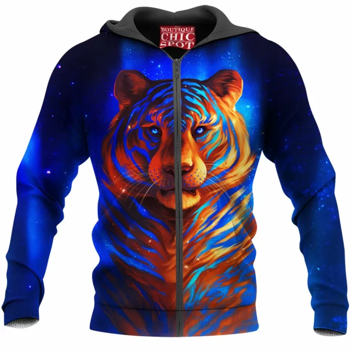 Galaxy Tiger Zip Hoodie