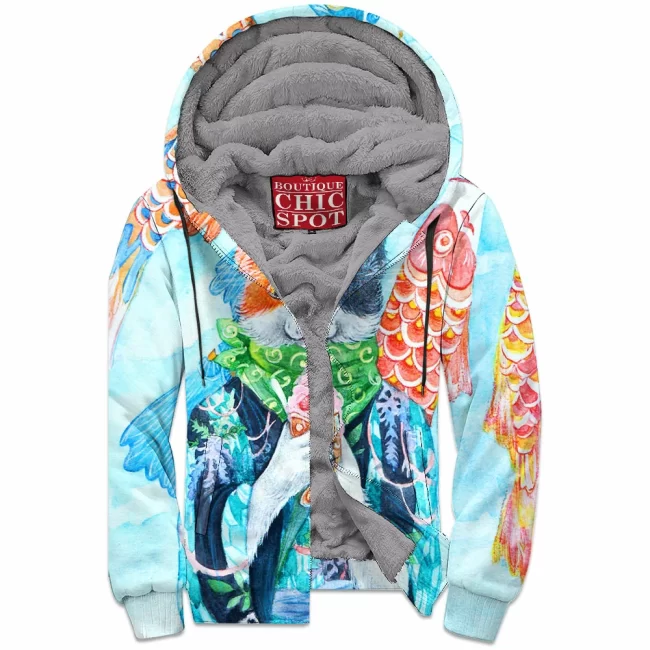 M TU Boutique 0572 Zip Fleece Hoodie