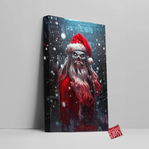 Zombie Claus Canvas Wall Art