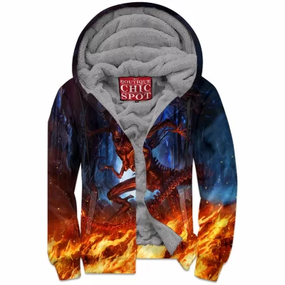 Alien Zip-Fleece-Hoodie, Horror Zip-Fleece-Hoodie, Sci-Fi Zip-Fleece-Hoodie, Xenomorph Zip-Fleece-Hoodie