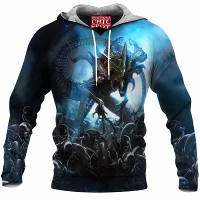 Alien Fleece-Hoodie, Horror Fleece-Hoodie, Sci-Fi Fleece-Hoodie, Xenomorph Fleece-Hoodie
