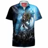 Alien Hawaiian-Shirt, Horror Hawaiian-Shirt, Sci-Fi Hawaiian-Shirt, Xenomorph Hawaiian-Shirt