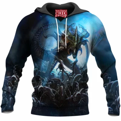 Alien Hoodie, Horror Hoodie, Sci-Fi Hoodie, Xenomorph Hoodie