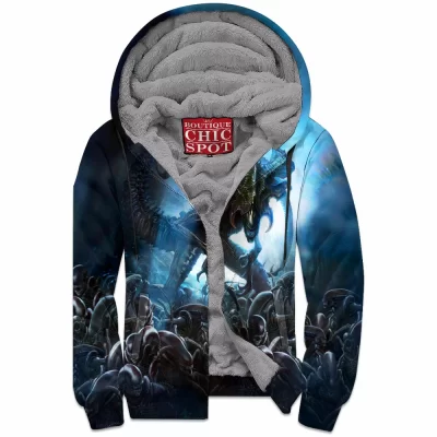 Alien Zip-Fleece-Hoodie, Horror Zip-Fleece-Hoodie, Sci-Fi Zip-Fleece-Hoodie, Xenomorph Zip-Fleece-Hoodie