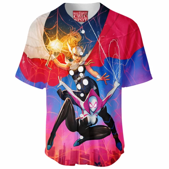 Spider-Gwen Mighty Thor Baseball Jersey