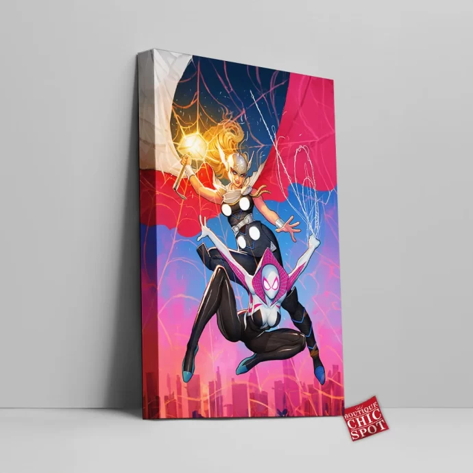 Spider-Gwen Mighty Thor Canvas Wall Art