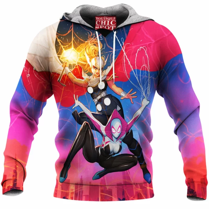 Spider-Gwen Mighty Thor Fleece Hoodie